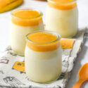 Mousse de lima con mango