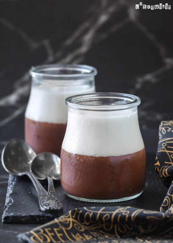 Pannacotta con chocolate y vainilla