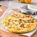 Pizza con manzana, bacon y gorgonzola {con y sin gluten}
