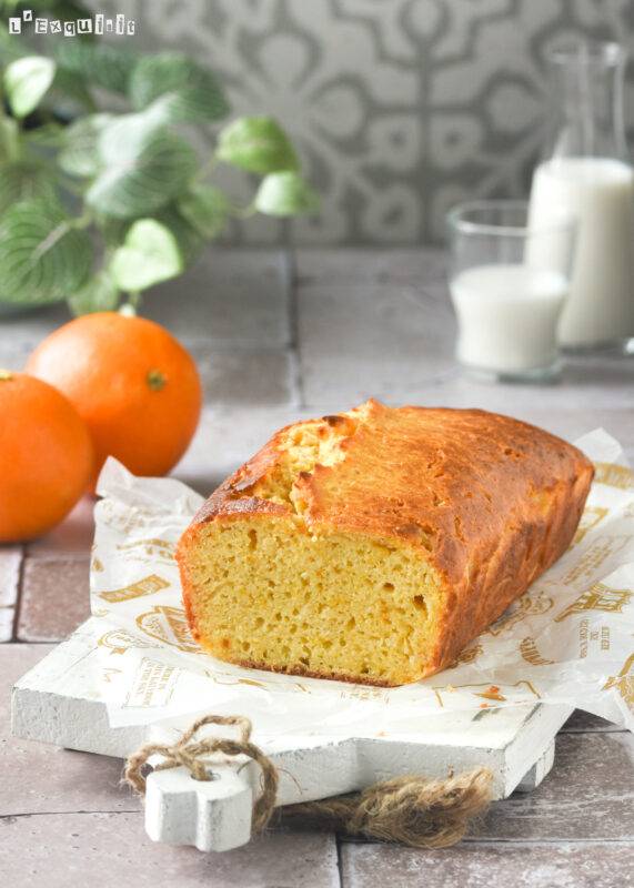 Bizcocho de naranja con queso quark