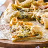Galette con boniato y espinacas