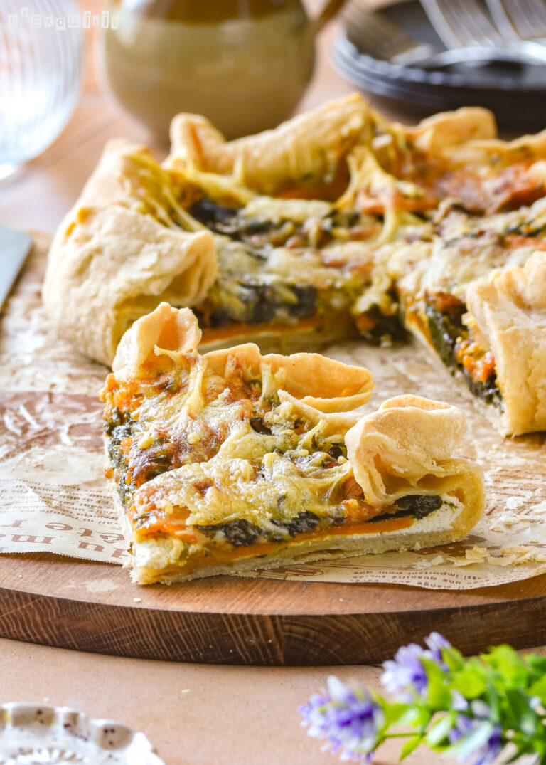 Galette con boniato y espinacas