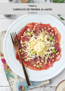 Carpaccio de ternera al limón