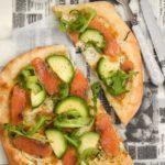 Pizza con salmon y aguacate {con y sin gluten}