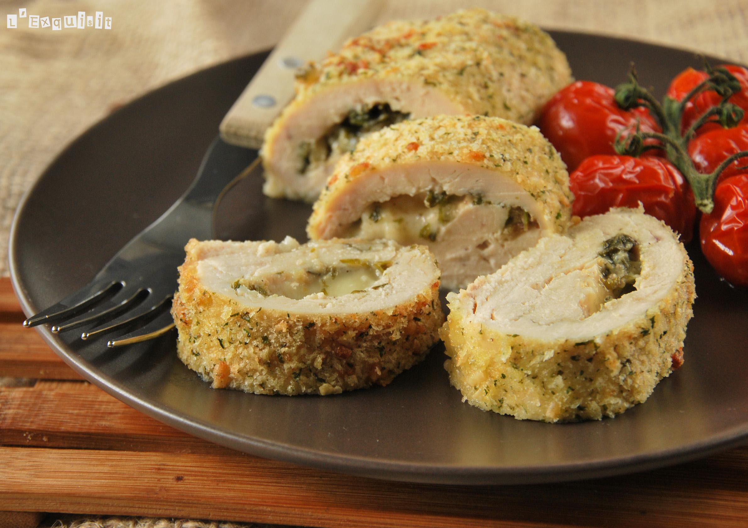 Pollo relleno de queso con corteza de parmesano-2