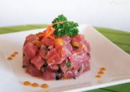 Ensalada de arroz, lentejas y chorizo con vinagreta de mostaza al limón