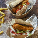 Bocadillo con pollo crujiente {con y sin gluten}